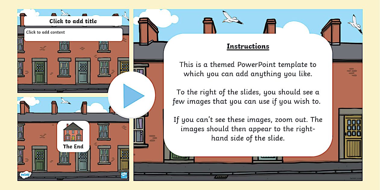 Editable House PowerPoint Background Template | Twinkl