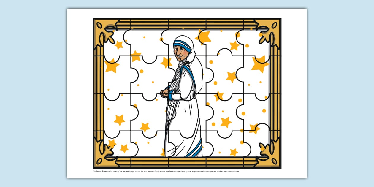 Mother Teresa of Calcutta Jigsaw Puzzle (teacher made)