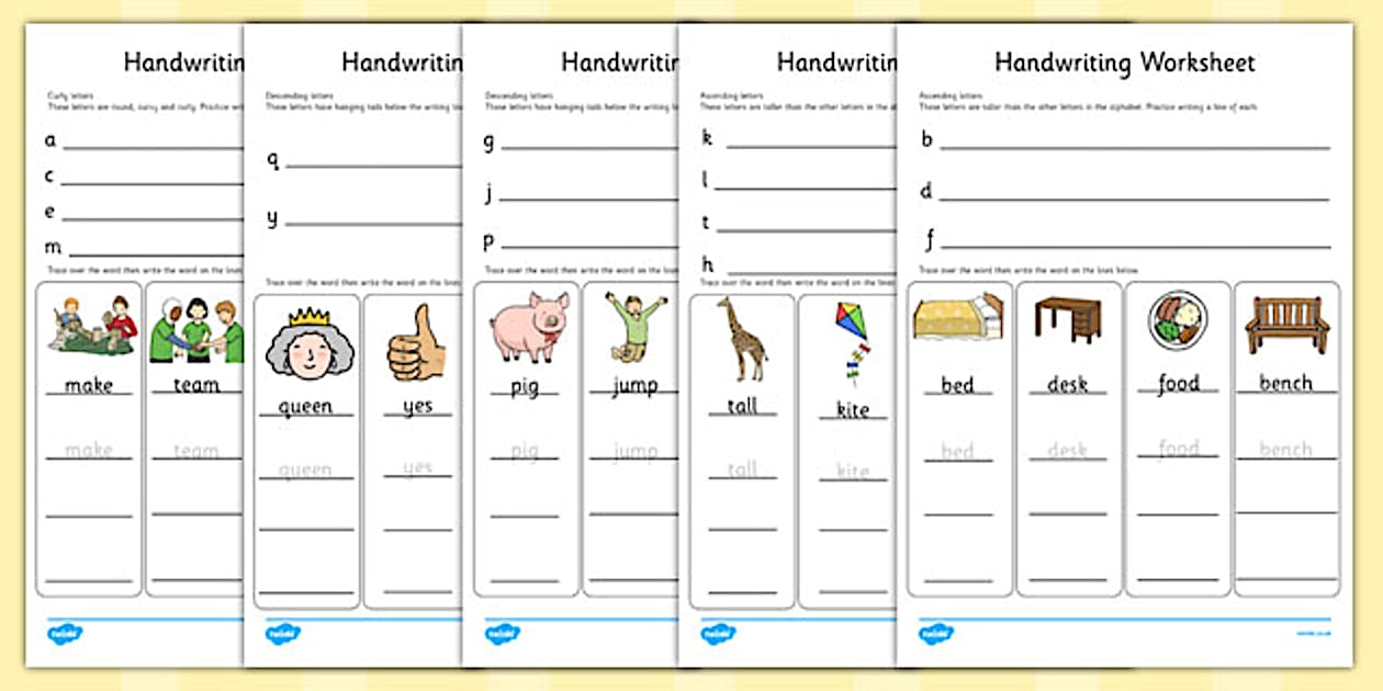 Handwriting Worksheets Letter Formation ESL Handwriting Worksheet