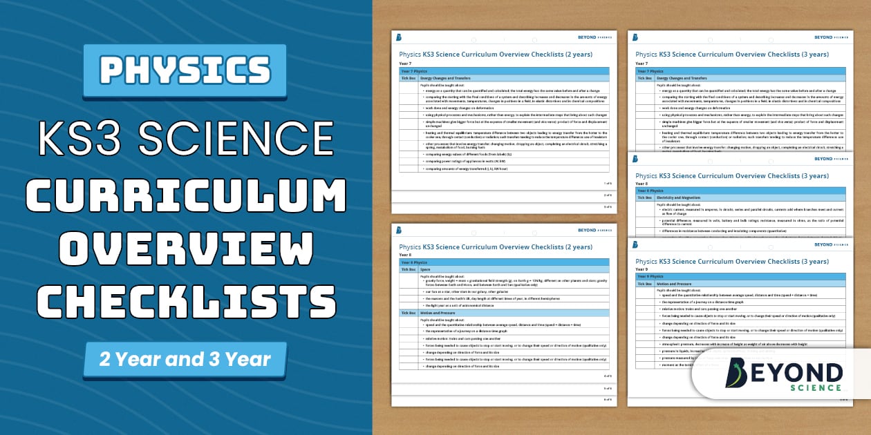 Physics - KS3 Science Curriculum Overview Checklists