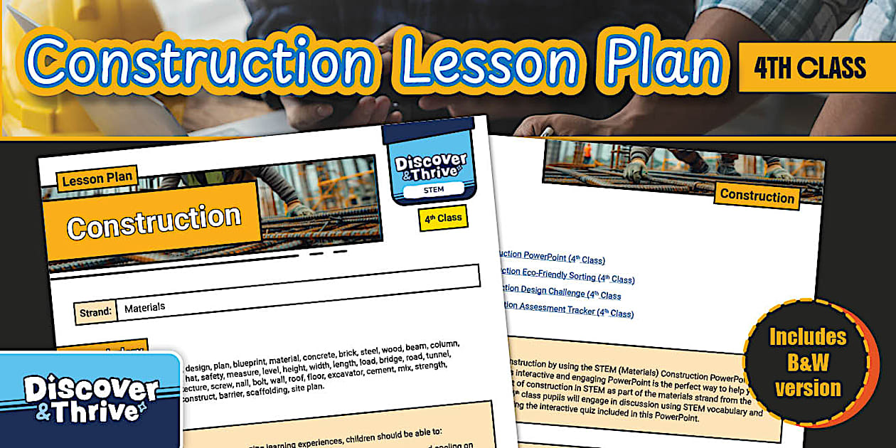 STEM Construction Lesson Plan {Teacher Aid}