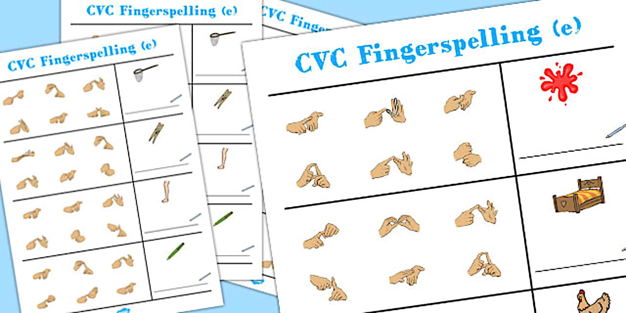 British Sign Language Countries Worksheet.pdf CVC Spelling Worksheets with British Sign Language e