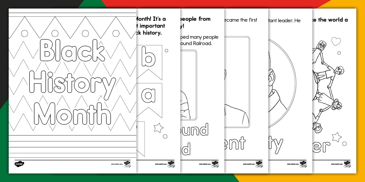 Black History Month Read, Trace, and Color Activity Booklet