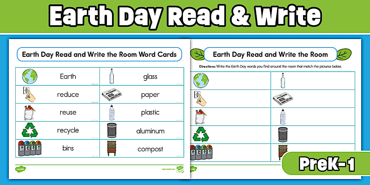 Earth Day Read and Write the Room Worksheet