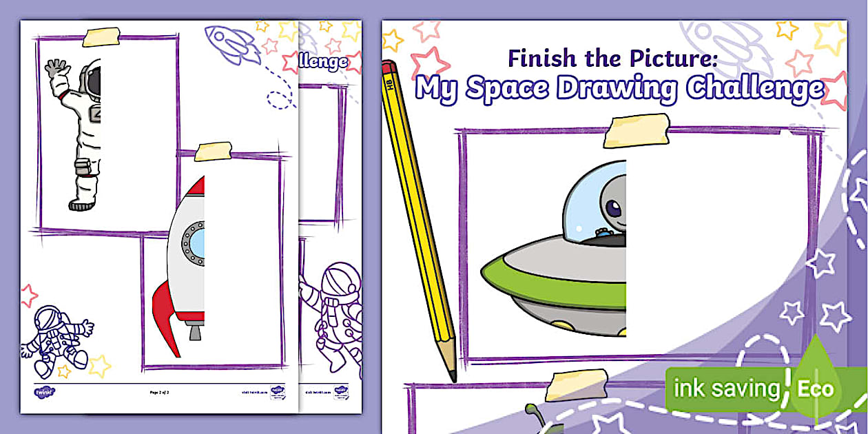 Finish the Picture: My Space Drawing Challenge - Twinkl