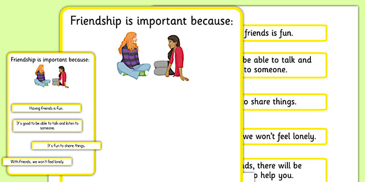 KS3 Why Is Friendship Important Worksheet