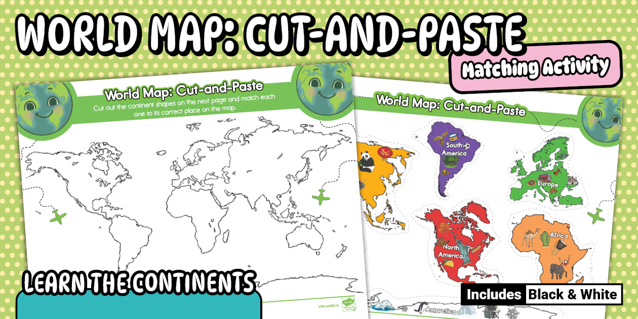 World Map Cut and Paste Activity