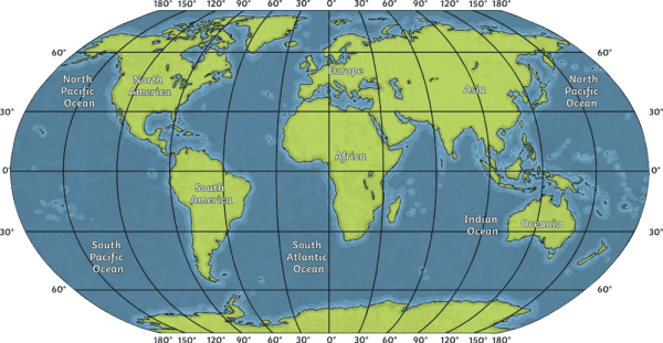 17 Параллель. The Globe. Latitude and Longitude. Карта с широтами. Latitude line. 80 параллель на карте