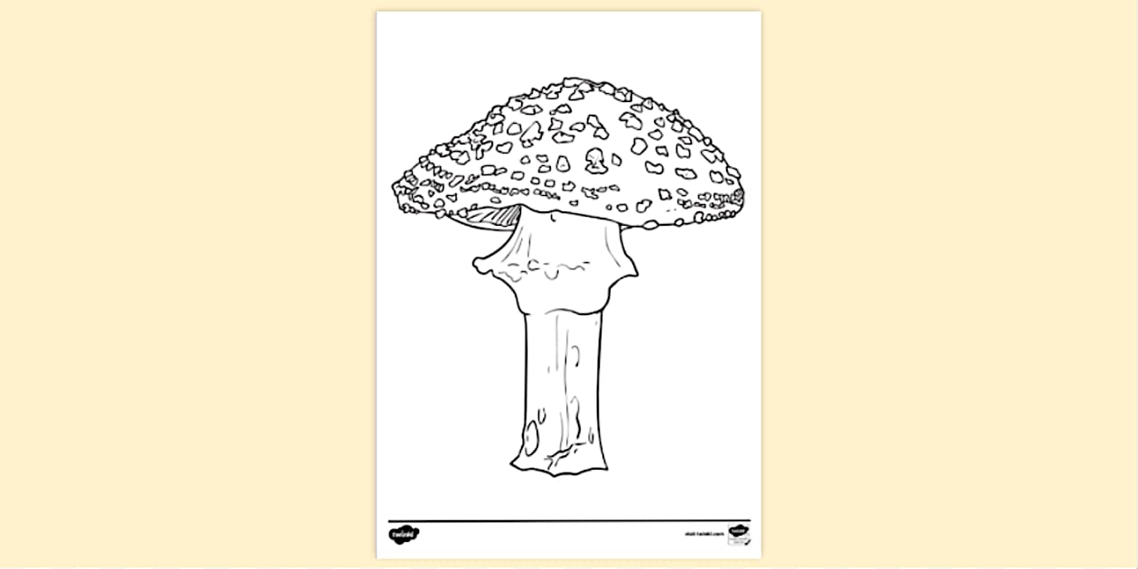 Mushroom Colouring Page | Colouring Sheets (teacher made)