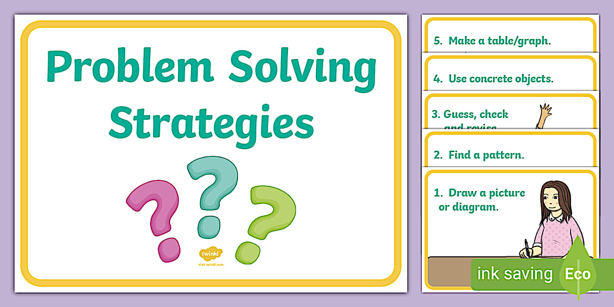 Different Problem Solving Strategies 11 Problem Solving Strategies Display Posters (teacher made)