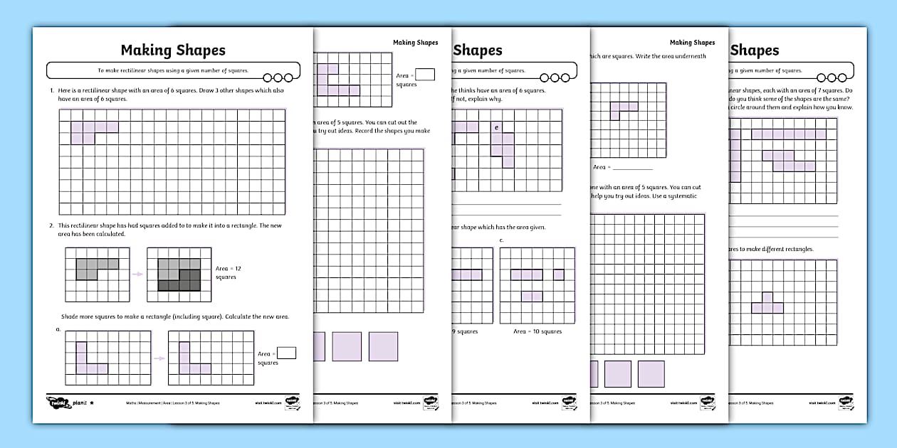👉 Making Shapes Differentiated Activity Sheets