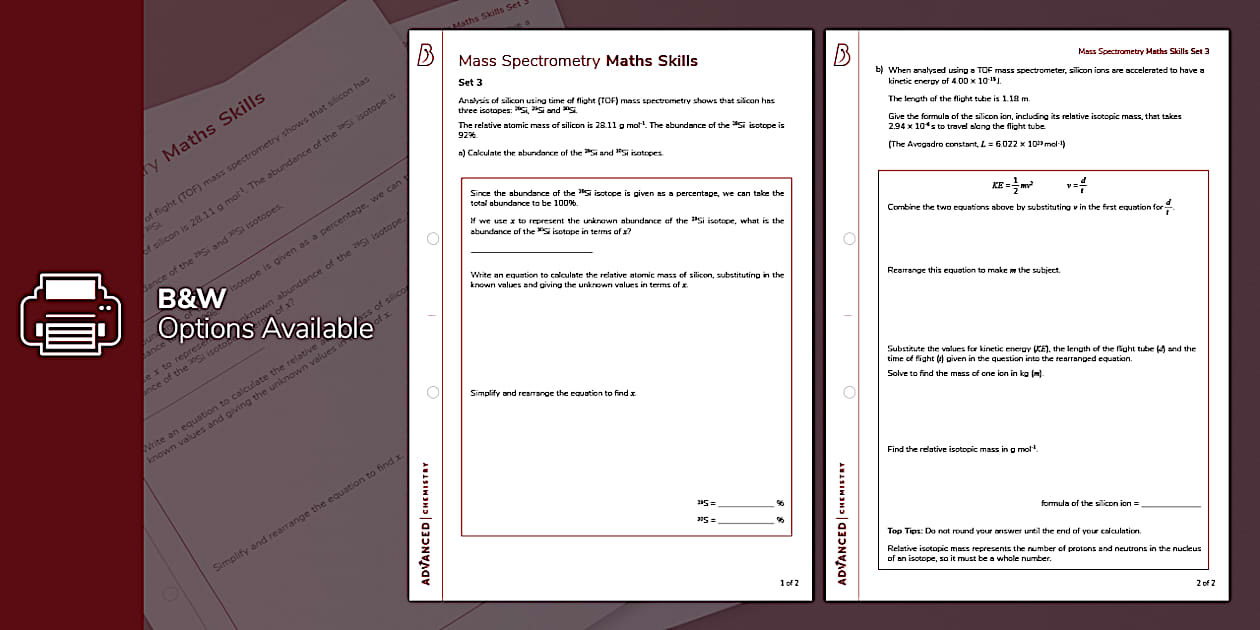A Level Mass Spectrometry Maths Skills | Chemistry | Beyond