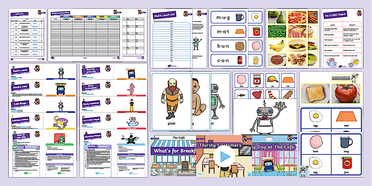 Level 1 Week 29 Weekly Lesson Pack Cafe