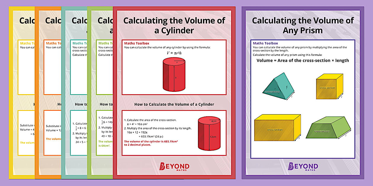 Volume Mathsphere Area, Perimeter and Volume: Volume Display Posters