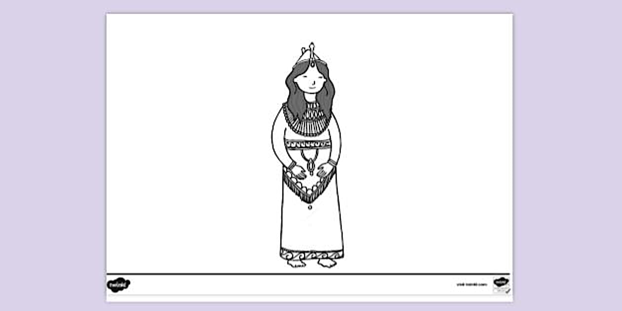 Queen Esther Bible Colouring KS1 Colouring Pages Twinkl