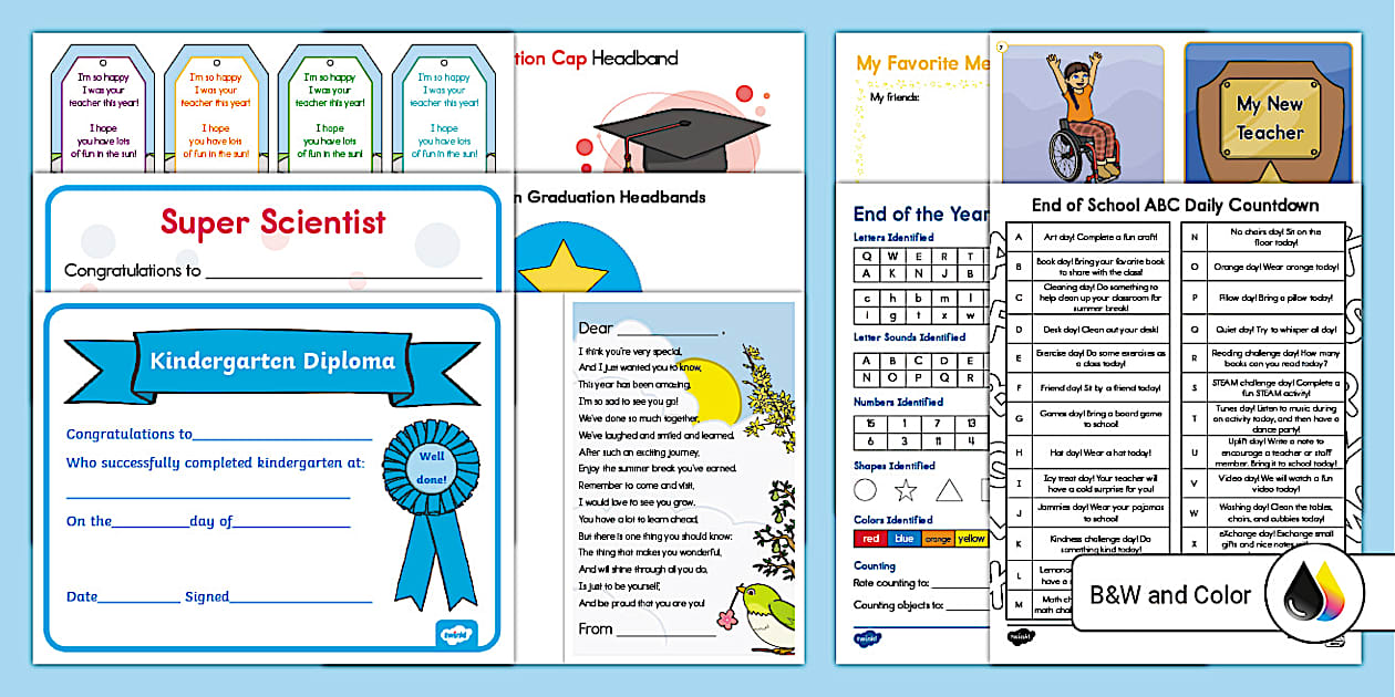Kindergarten Graduation Pack | End of Year | Twinkl USA