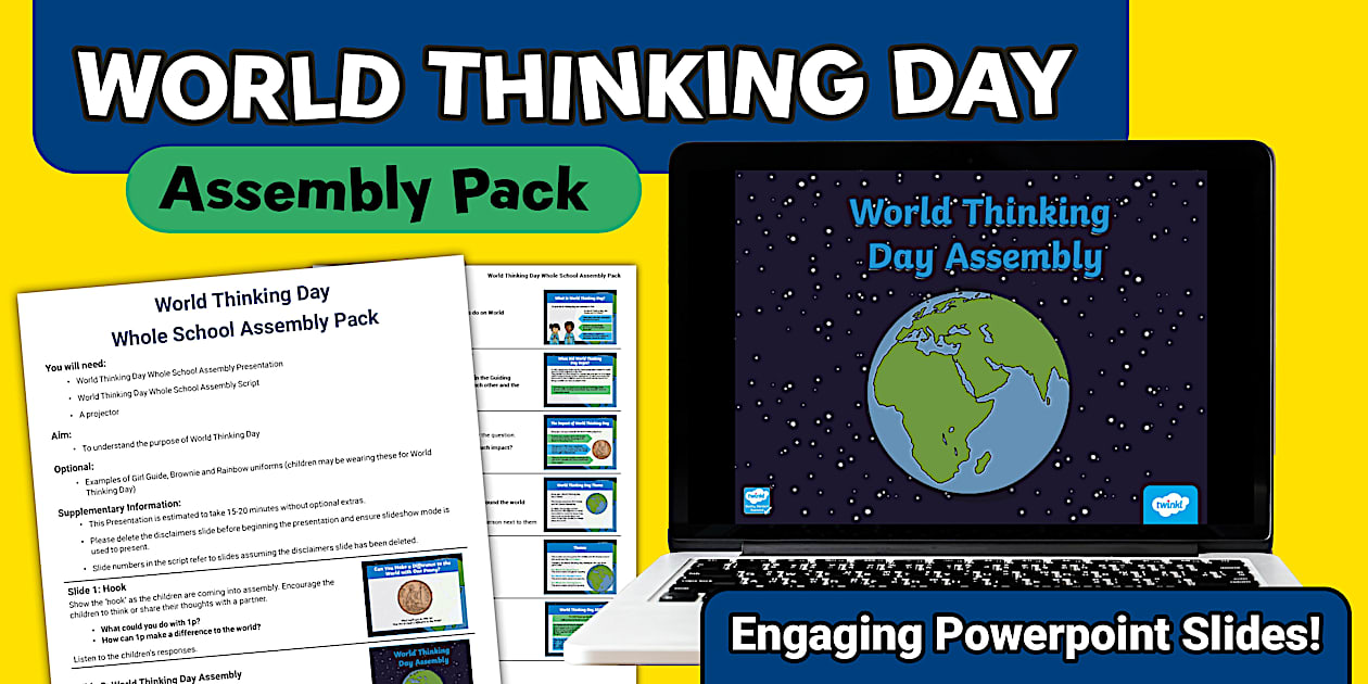 Whole School World Thinking Day Assembly Pack - Twinkl