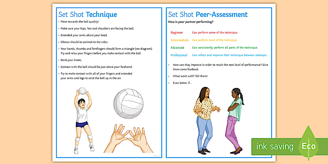 Set Shot Routine Volleyball: Set Shot Technique Cards (teacher made) - Twinkl