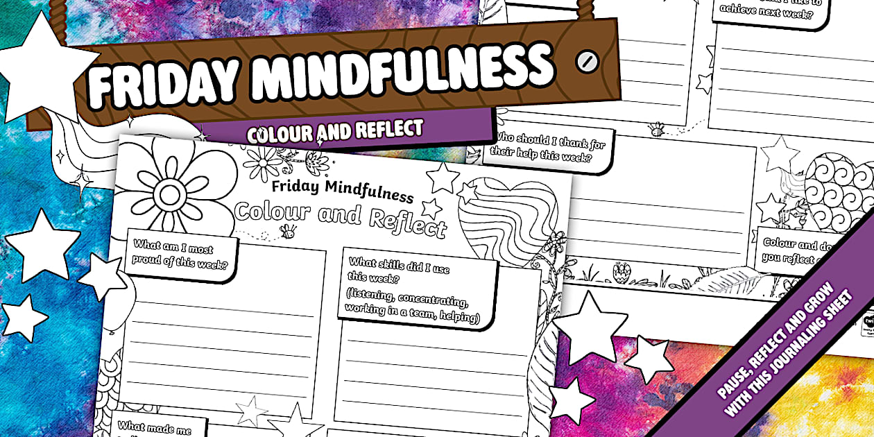 Friday Mindfulness: Colour and Reflect - KS2 - Twinkl