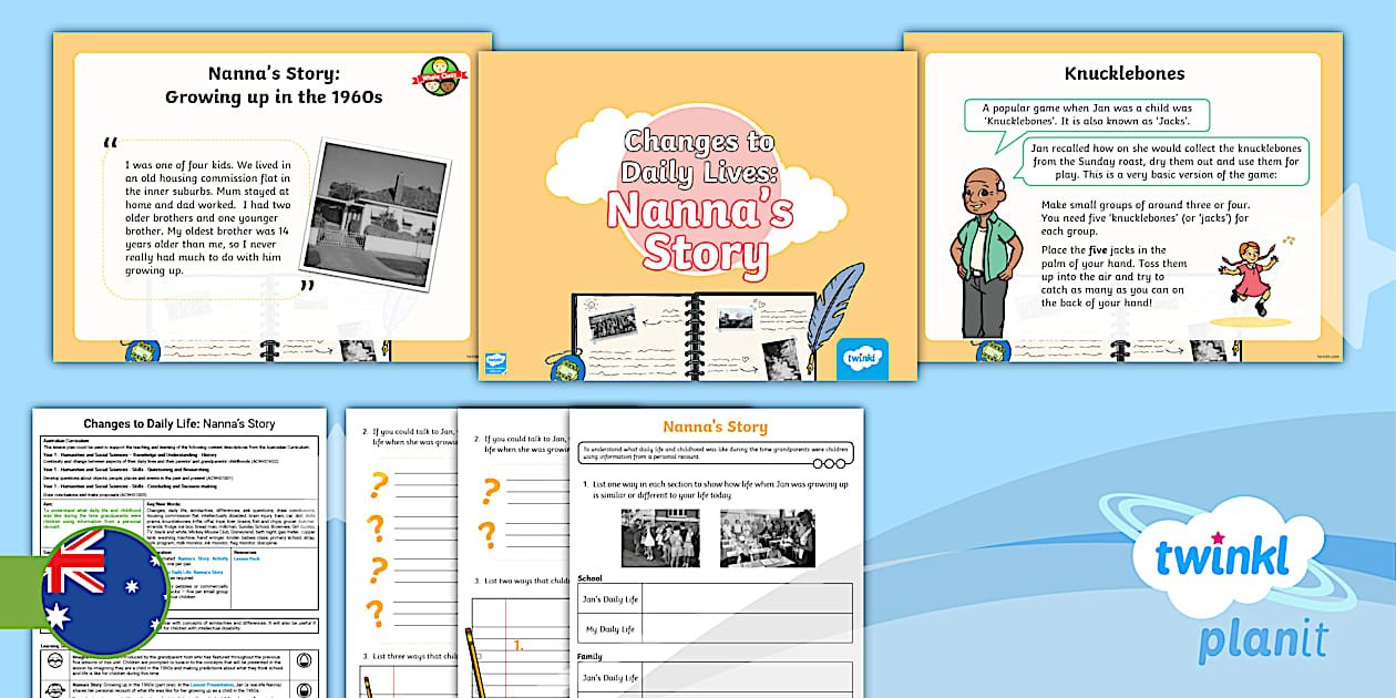 Y1 HASS History Changes to Daily Life Nanna's Story Lesson 6