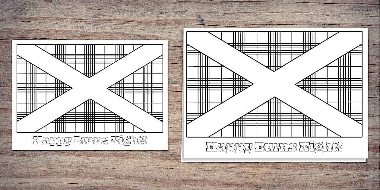 Burns Night Scottish Flag Colouring | Twinkl Party - Twinkl