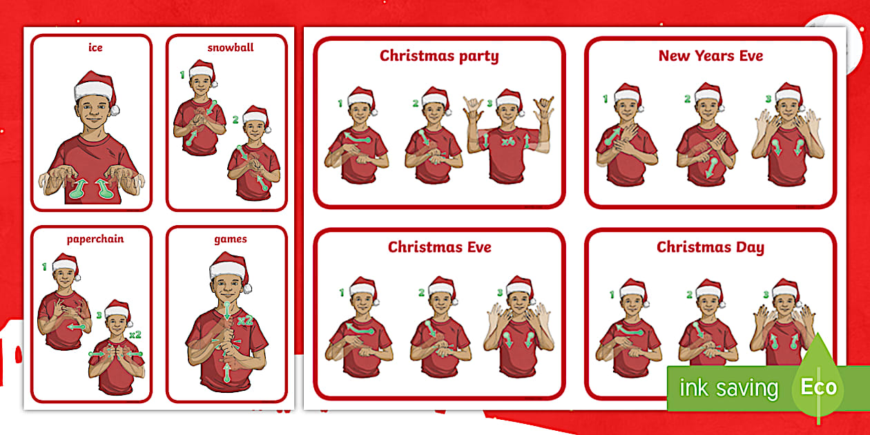 Bsl Christmas New Signs Flashcards Teacher Made Twinkl Bsl Christmas New Signs Flashcards Teacher Made Twinkl