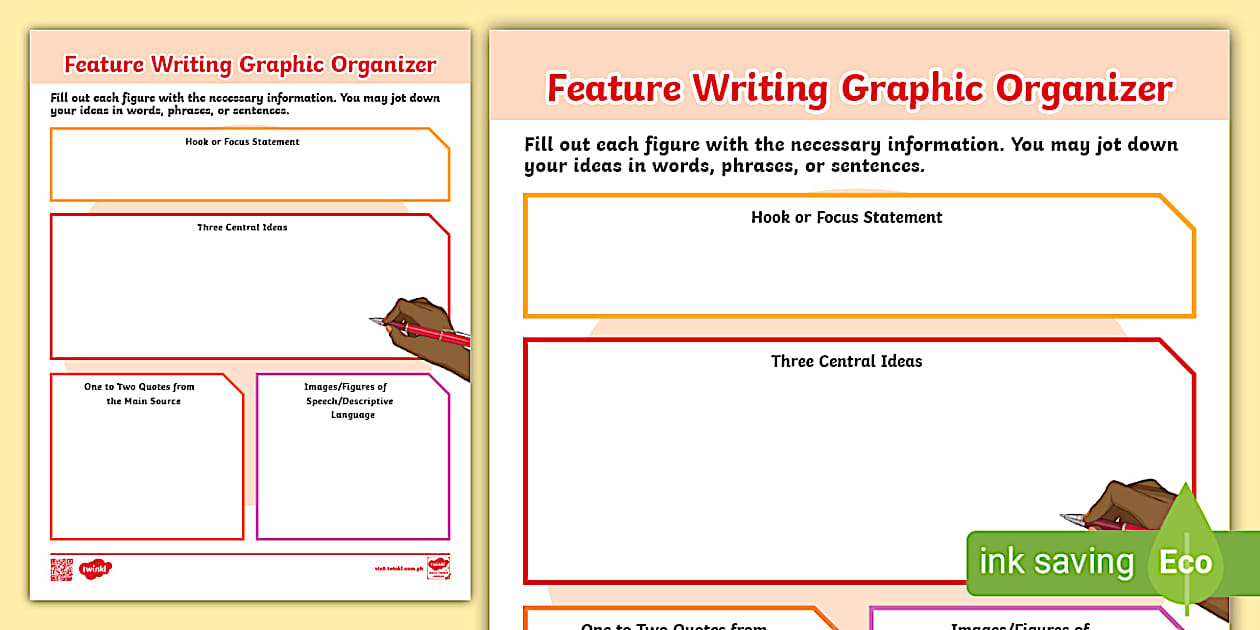 Feature Writing Graphic Organizer | Grade 8 | Twinkl