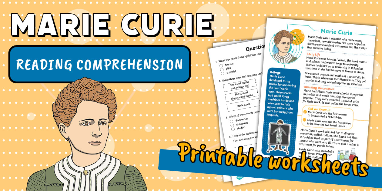 KS1 Marie Curie Reading Comprehension