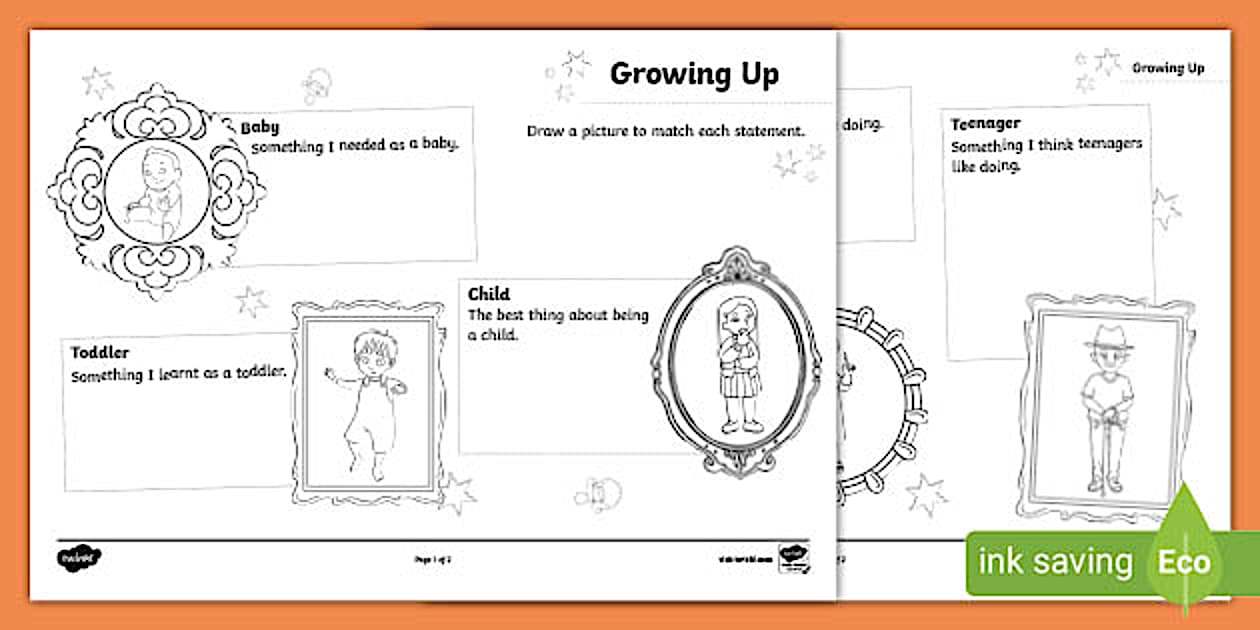 Growing Up Activity Sheet Teacher Made Twinkl