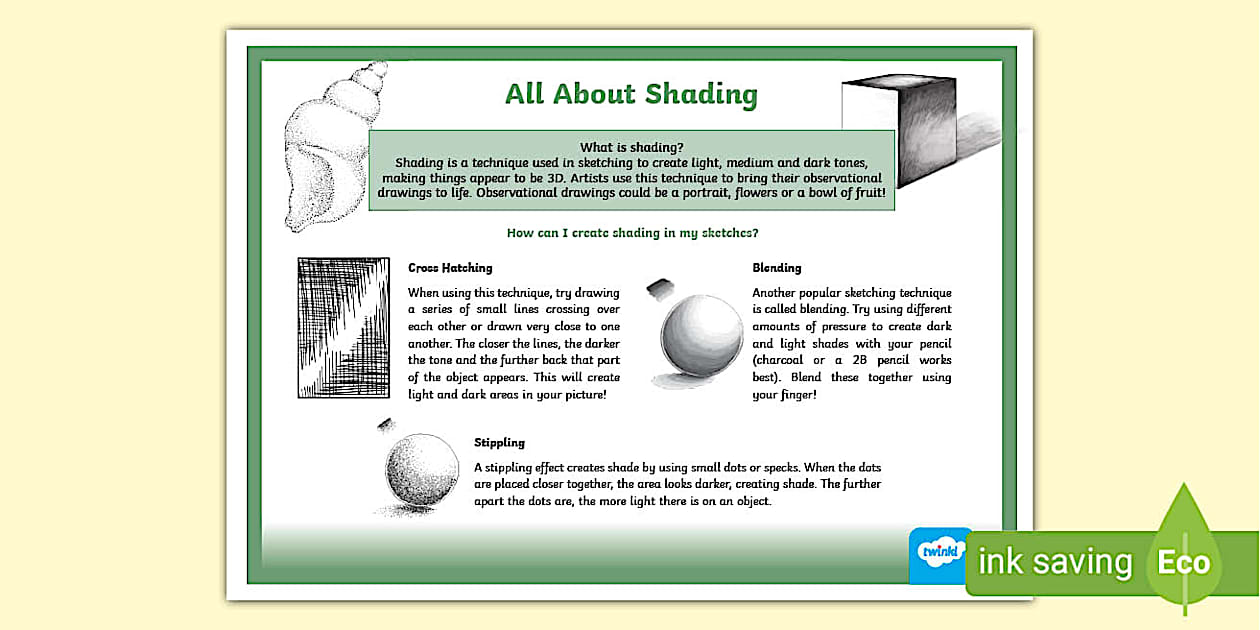 Shading Display Poster (teacher made) - Twinkl