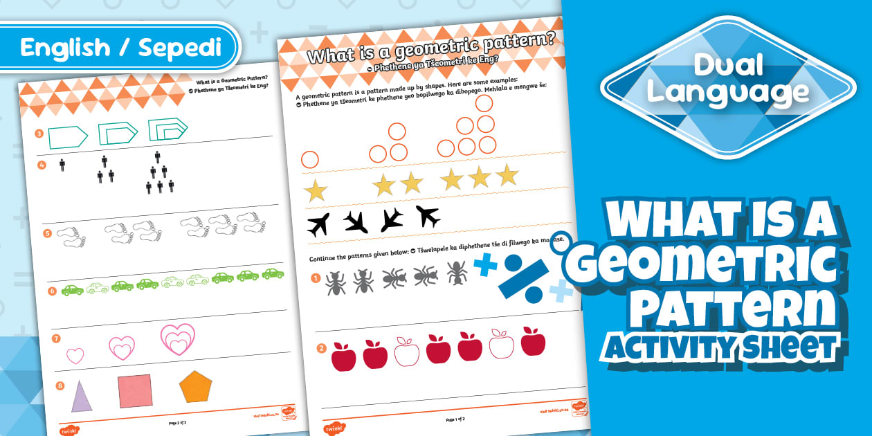 Grade 4 Maths What Is a Geometric Pattern Sepedi/English
