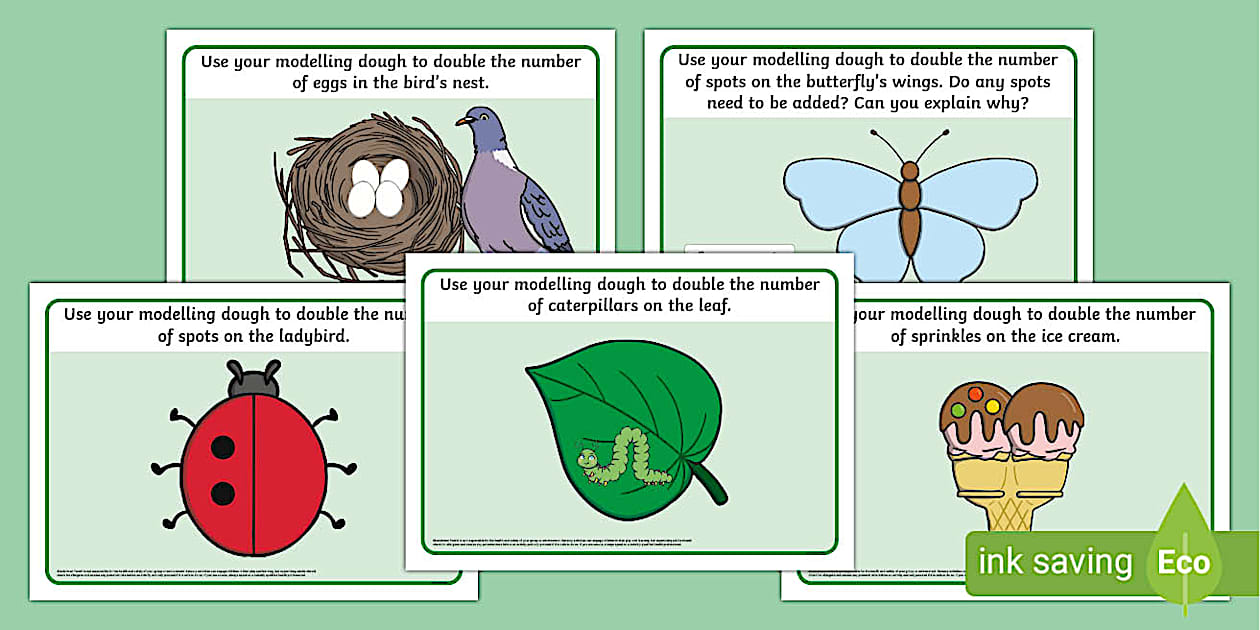 Doubles to 8 Modelling Dough Mats | Twinkl (teacher made)