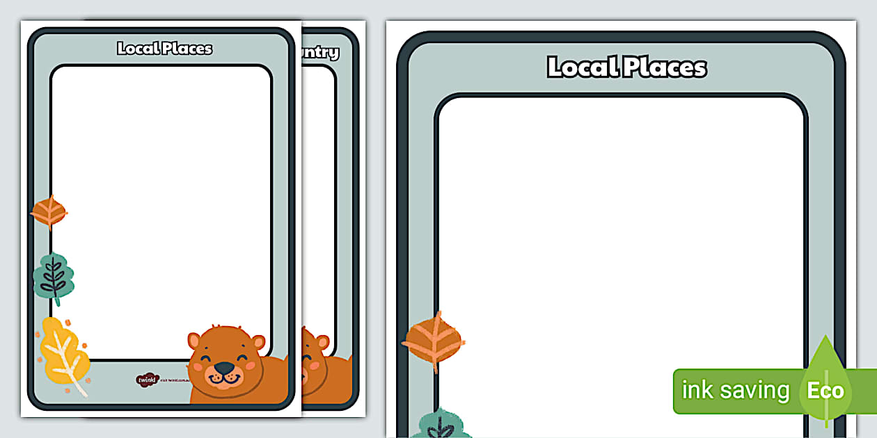 Local Places Editable Display Poster (teacher made) - Twinkl