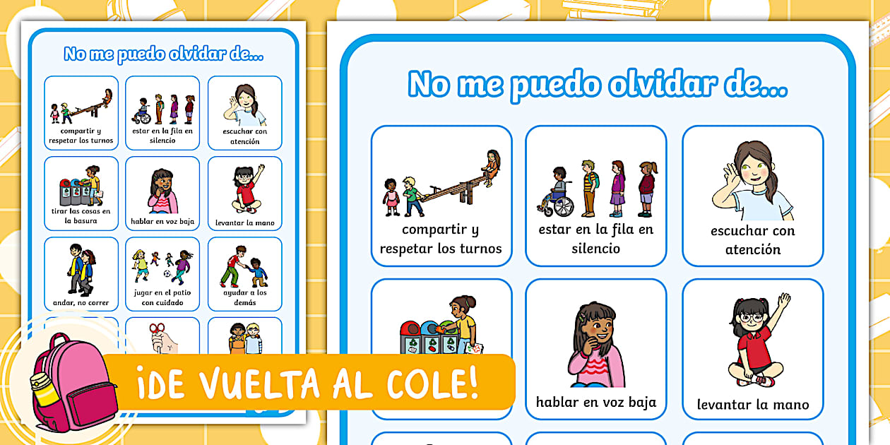 Afiche de las normas de convivencia | Twinkl (teacher made)