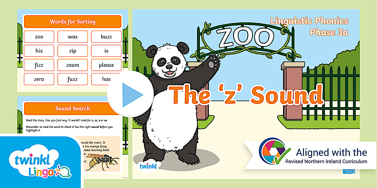 Northern Ireland Linguistic Phonics Phase 3a 'z' PowerPoint