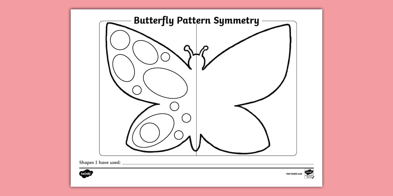Butterfly Symmetry Pattern Worksheet (teacher made) Twinkl Butterfly Symmetry Pattern Worksheet (teacher made) Twinkl