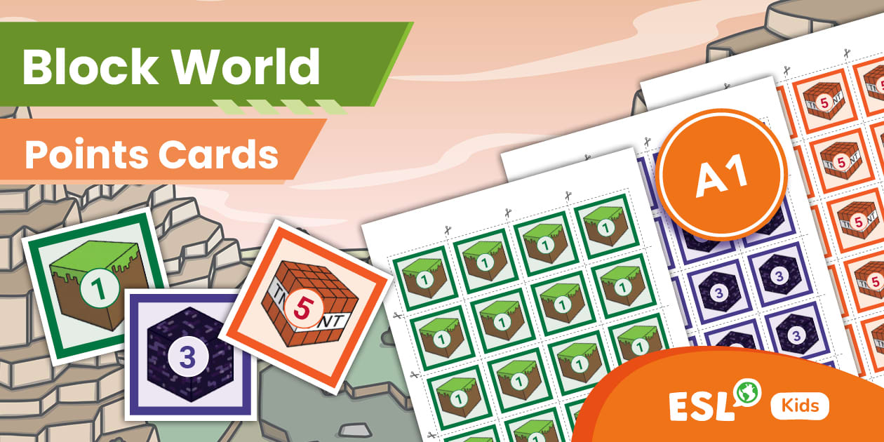 ESL Block World Awards Cards