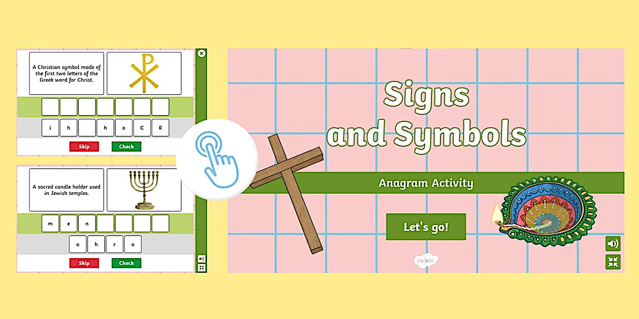 RE: Signs and Symbols: Year 3 Interactive Anagram Activity