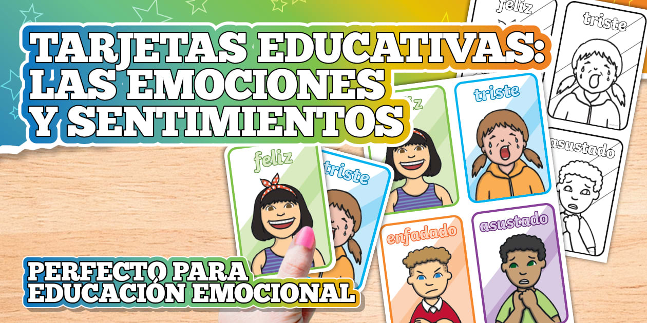 Tarjetas educativas: Las emociones y sentimientos