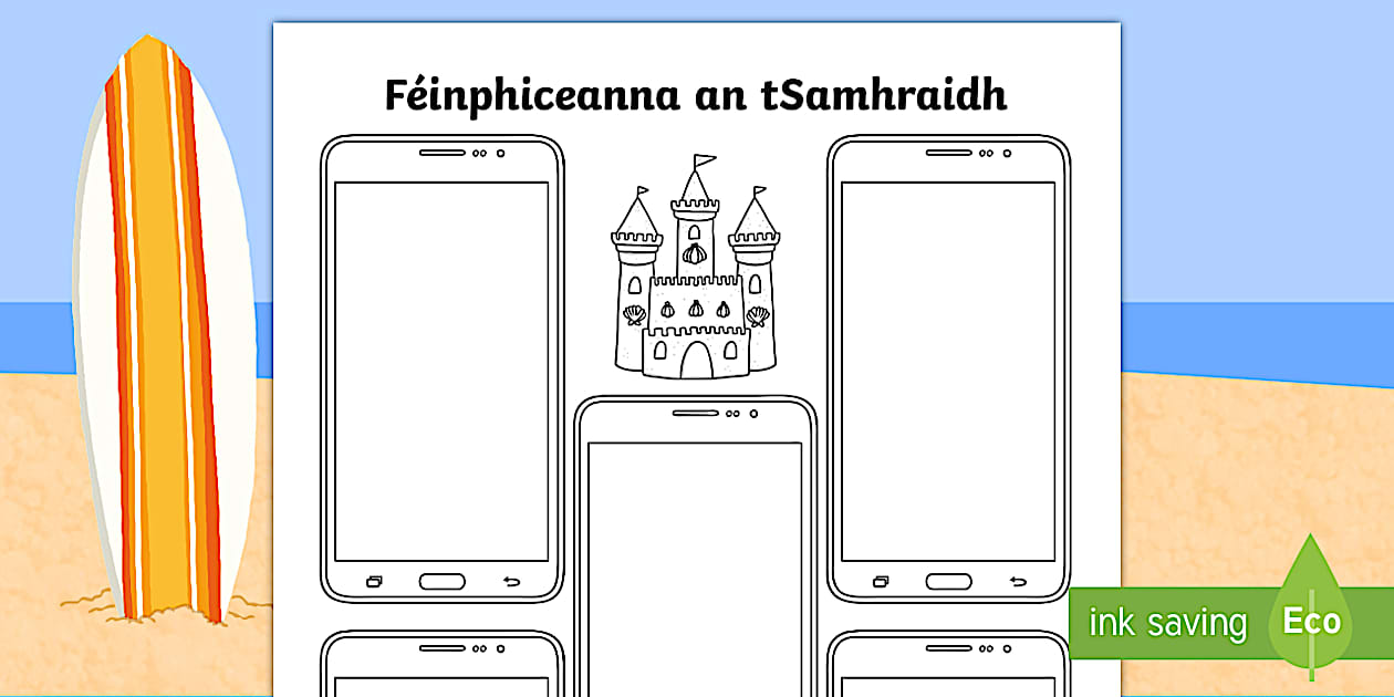 Summer Holiday Selfies Writing Template - Twinkl