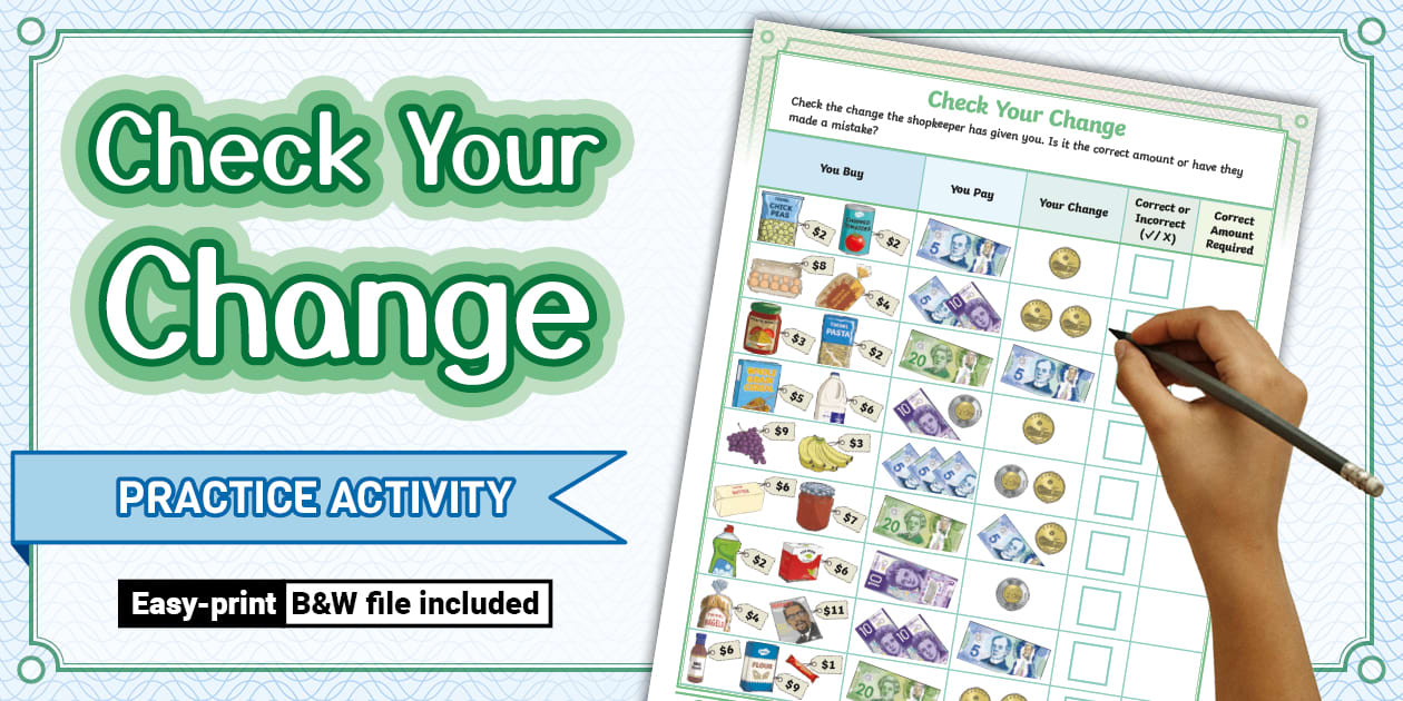 Mini Assessment: Check Your Change
