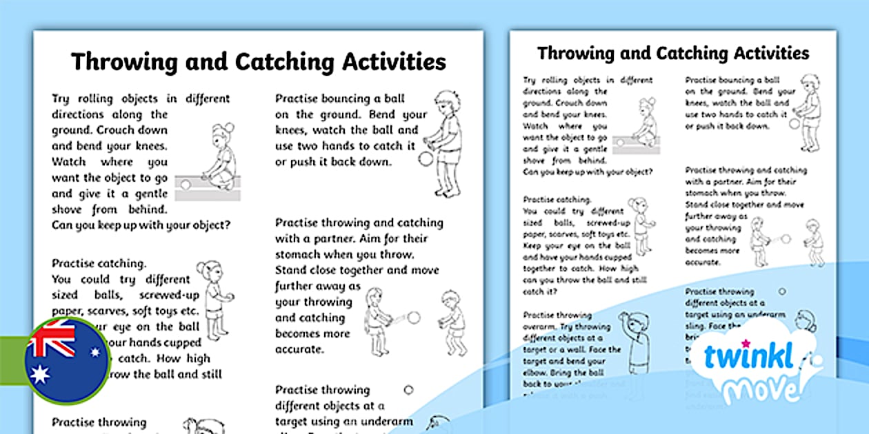 Move PE Year 1 Throwing and Catching Home Learning Tasks