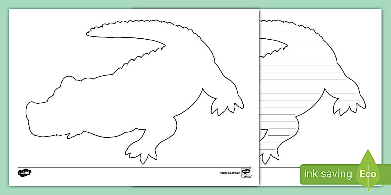 Crocodile Writing Template