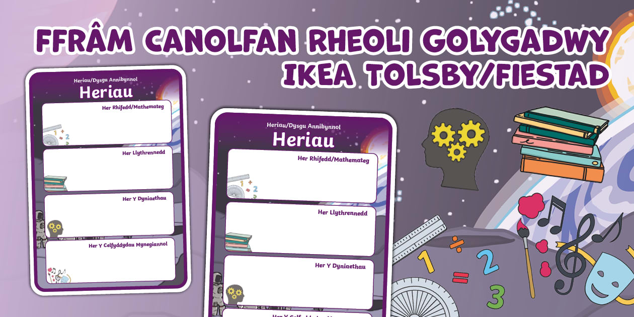 Ffrâm Canolfan Rheoli Golygadwy IKEA Tolsby/Fiestad