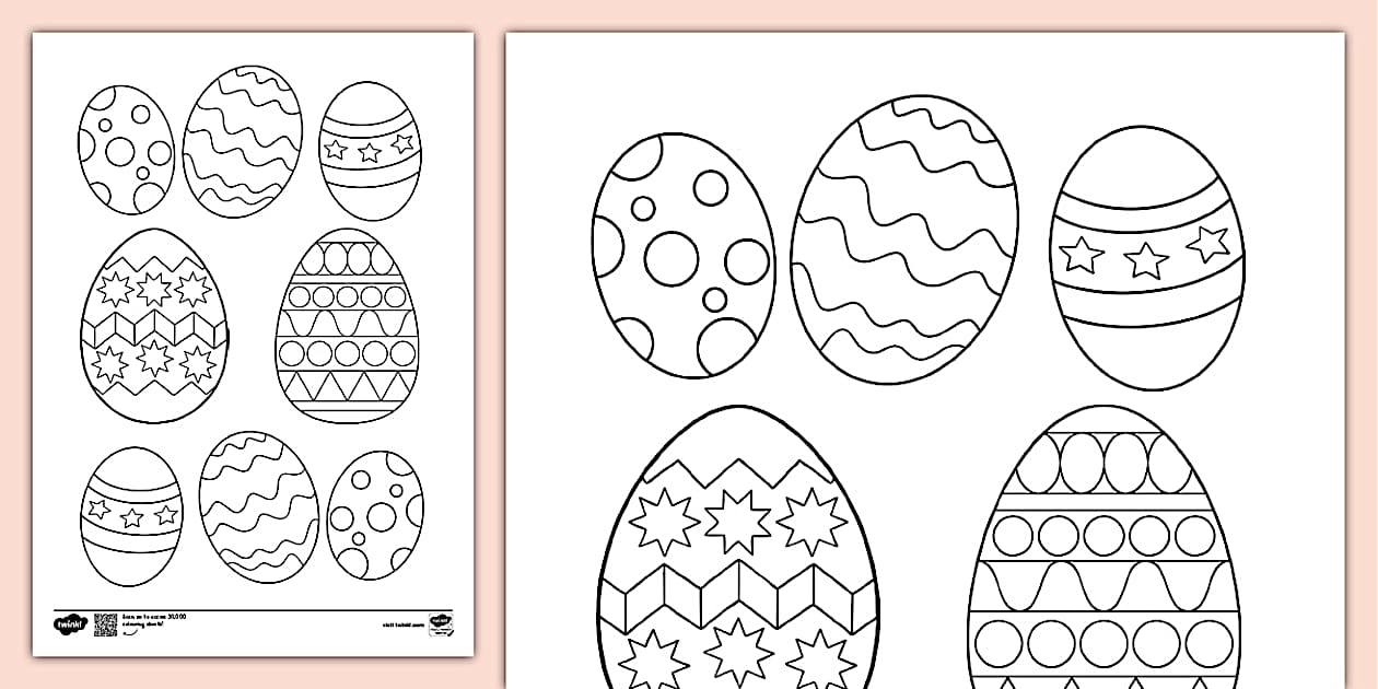 Easter Egg Colouring Templates (teacher made) Twinkl