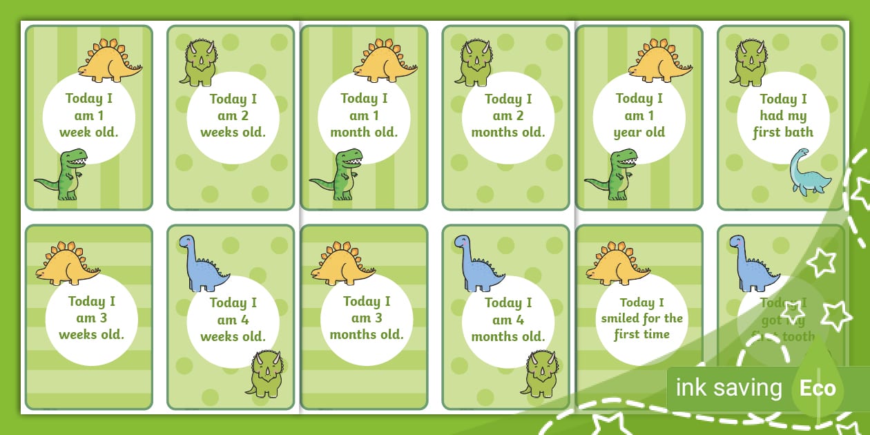 My First Year Milestone Pack - Dinosaurs