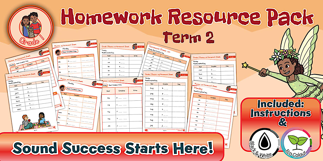 Gr. 1 Phonics - T2 - Homework - Resource Pack (CAPS Aligned)