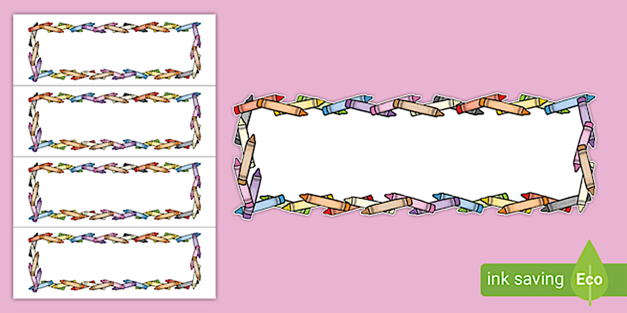 Editable Crayon Drawer Peg Name Labels (professor feito)