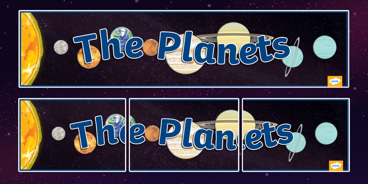 Sc Planets The Planets Display Banner, Solar System Display