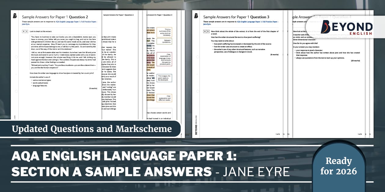 Jane Eyre Test Questions and Answers | AQA Language Paper 1